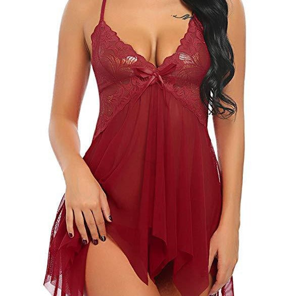 Lace Babydoll Sleepwear Boudoir Outfits