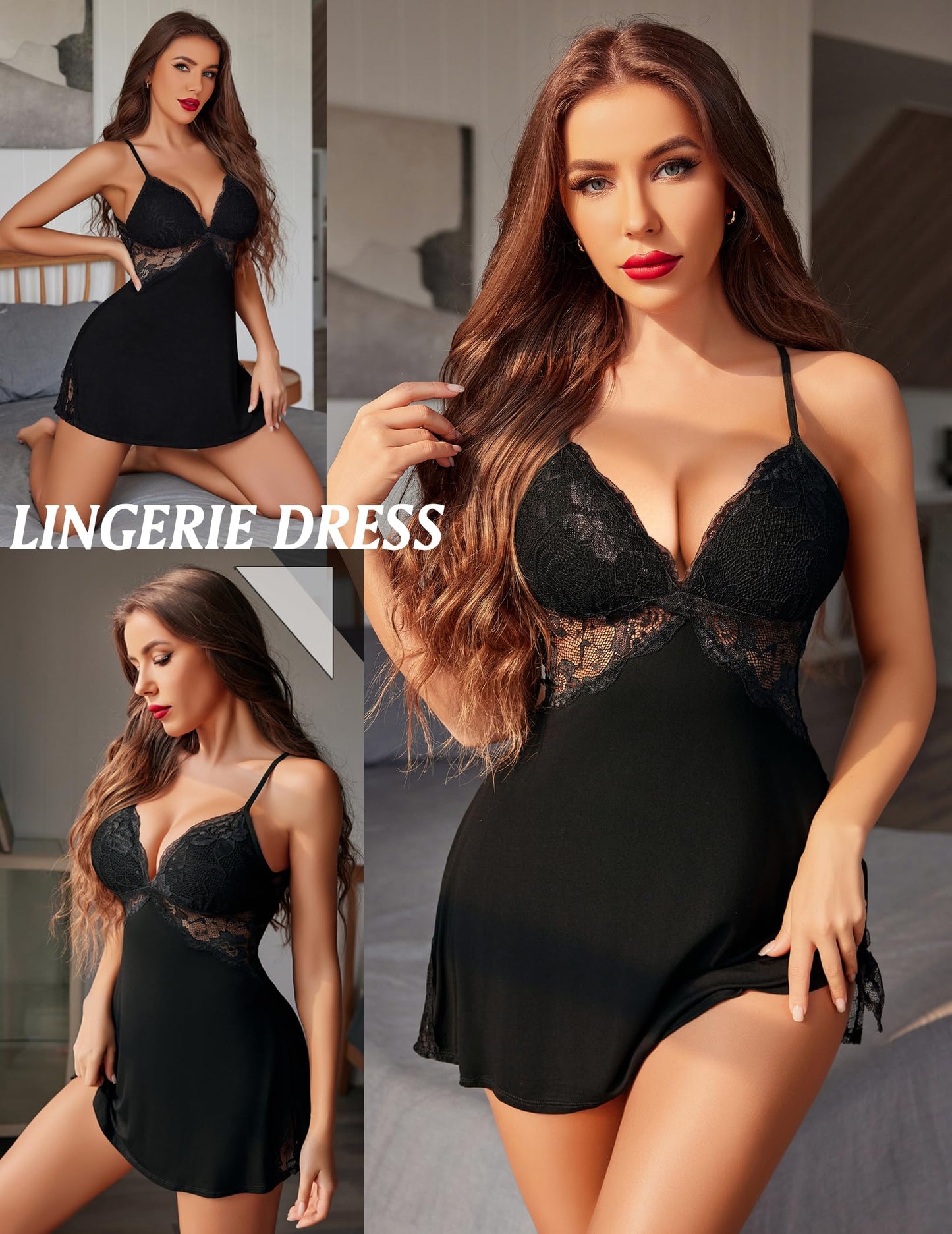 Lingerie Lace Chemise Sleepwear Babydoll Teddy Lingerie