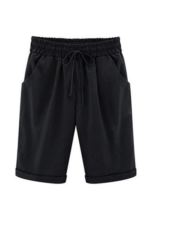 Plus Size pockets Casual Shorts