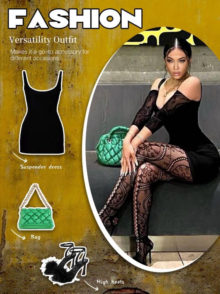 Fishnet Bodystocking Crotchless Bodysuit Sexy Tights Soft Lingerie