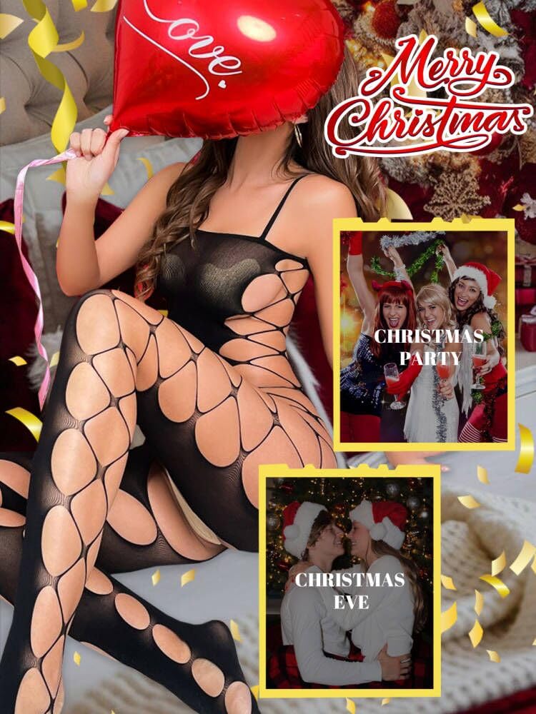 Fishnet Bodystocking Crotchless Bodysuit Sexy Tights Soft Lingerie