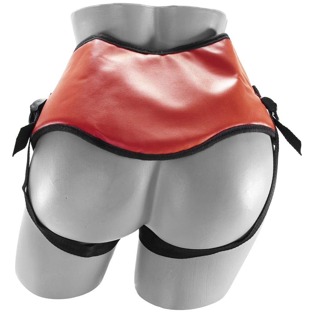 Ouch! Deluxe 10 Inch Silicone Strap-On in Red