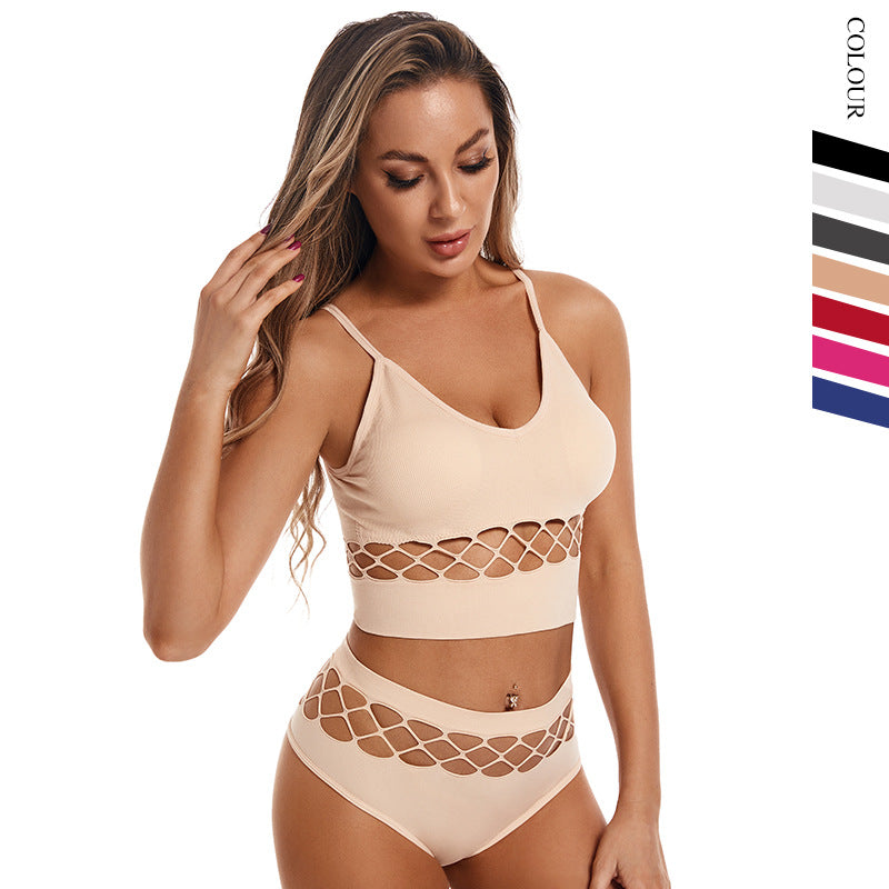 Thin Wire-Free Bra Sports Camisole Set
