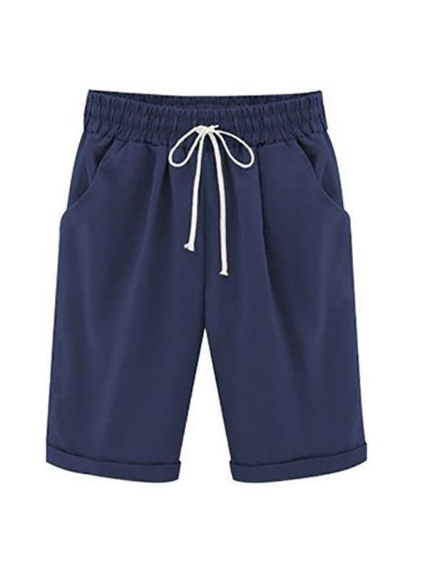 Plus Size pockets Casual Shorts