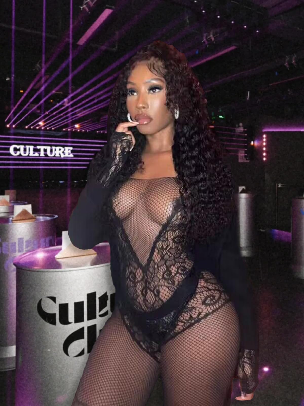 Fishnet Bodystocking Crotchless Bodysuit Sexy Tights Soft Lingerie