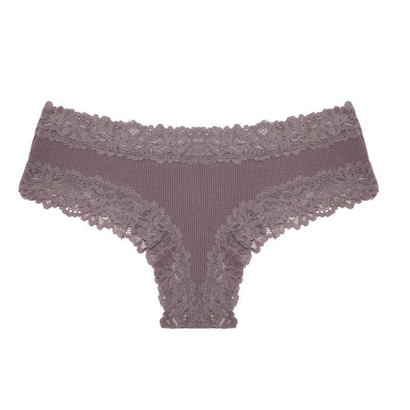 Comfortable Sexy Mid-Rise Ribbed Cotton Briefs 6 Pack