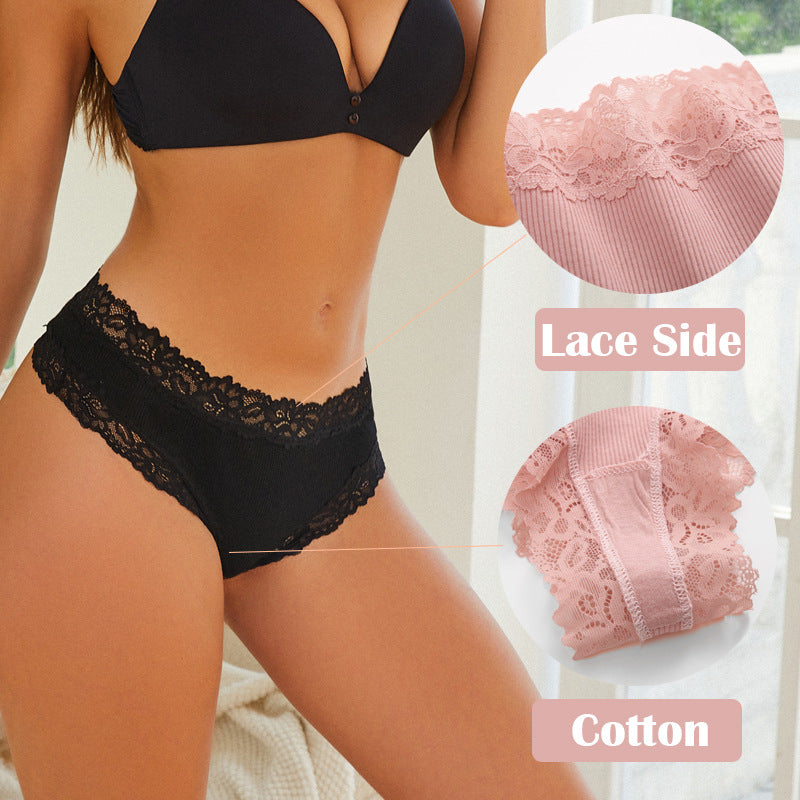 Comfortable Sexy Mid-Rise Ribbed Cotton Briefs 6 Pack