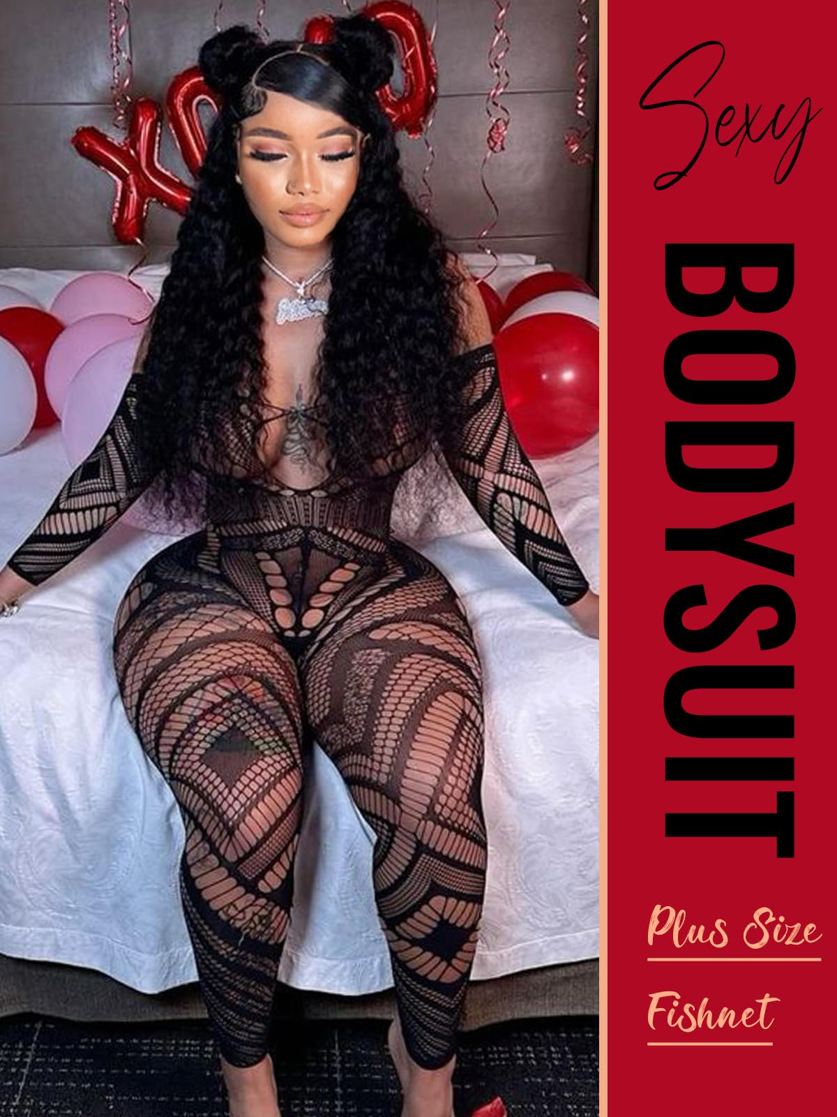 Fishnet Bodystocking Crotchless Bodysuit Sexy Tights Soft Lingerie