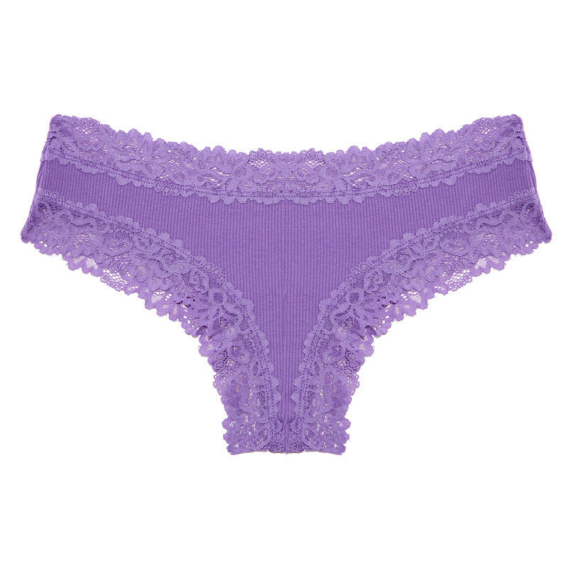 Comfortable Sexy Mid-Rise Ribbed Cotton Briefs 6 Pack