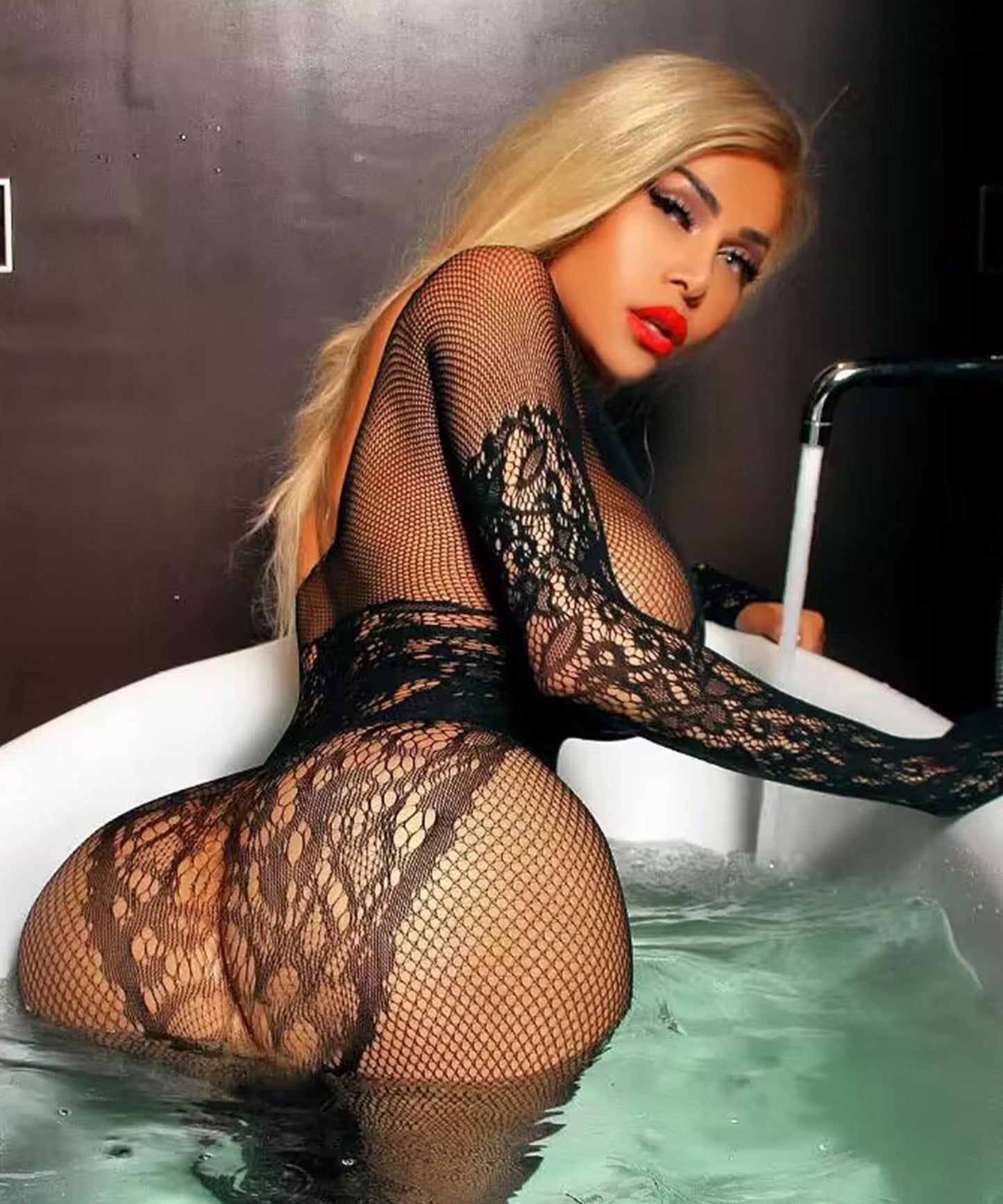 Fishnet Bodystocking Crotchless Bodysuit Sexy Tights Soft Lingerie