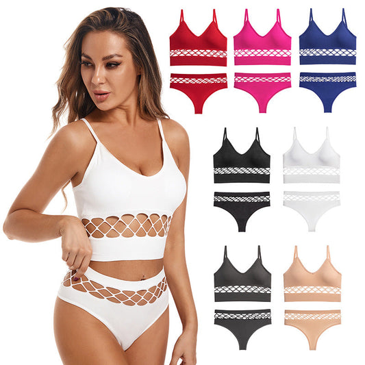 Thin Wire-Free Bra Sports Camisole Set